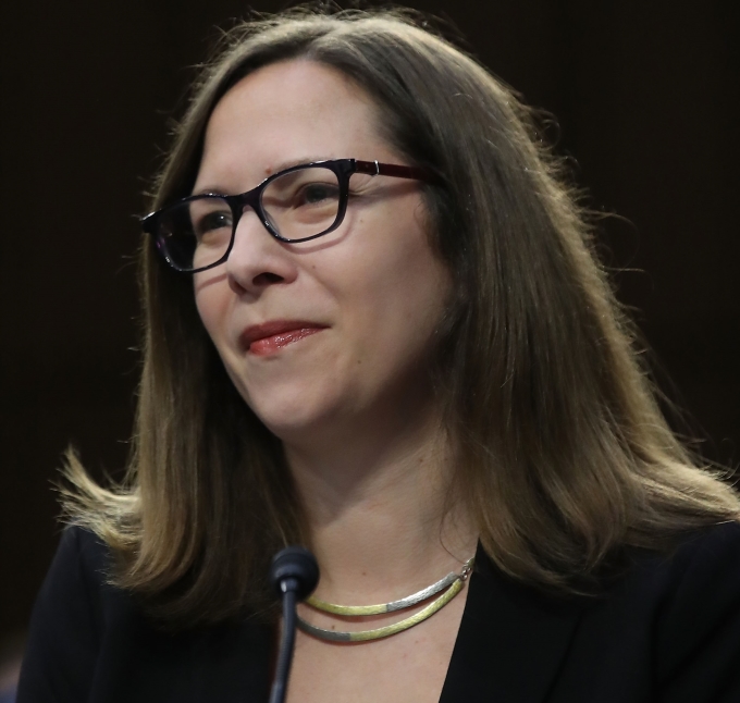Bà Laura Rosenberger tại thủ đô Washington, Mỹ, năm 2018. Ảnh: AFP.
