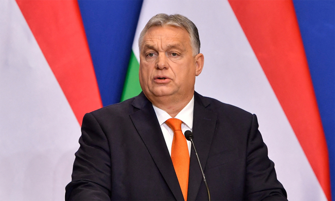 Thủ tướng  Hungary Viktor Orban trong cuộc họp báo tại thủ đô Budapest tháng 12/2022. Ảnh: Reuters.