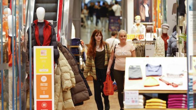 May household spending figures showed consumer expenditure was up over the past year.