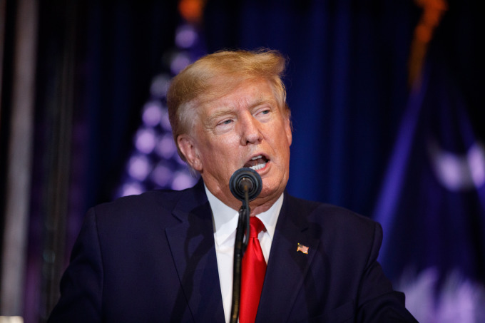 Cựu tổng thống Mỹ Donald Trump phát biểu tại một sự kiện ở Columbia, bang Nam Carolina, ngày 28/1. Ảnh: AFP.