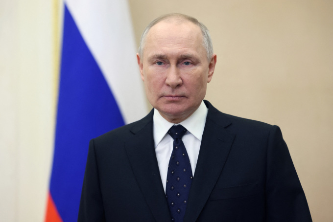 Tổng thống Nga Vladimir Putin tại Moskva ngày 23/2. Ảnh: Reuters