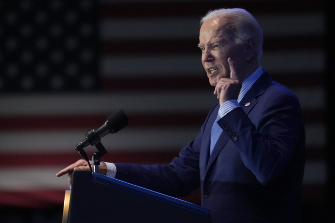 Tổng thống Joe Biden phát biểu tại Columbia, bang Nam Carolina ngày 27/1. Ảnh: AP