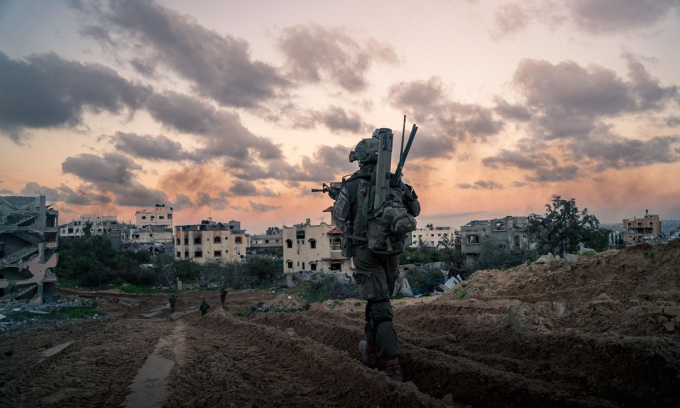Binh sĩ Israel tác chiến ở Dải Gaza trong bức ảnh đăng ngày 16/1. Ảnh: IDF