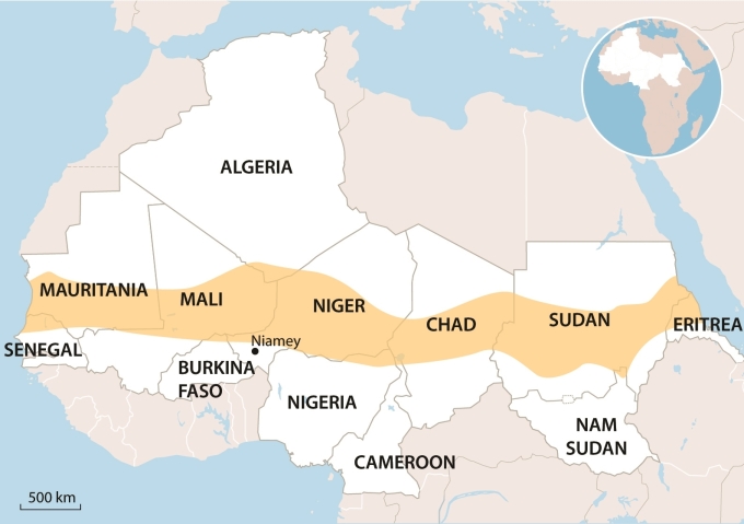 Vị trí Niger và vùng Sahel. Đồ họa: AFP