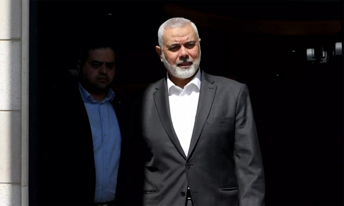 Lãnh đạo văn phòng chính trị Hamas Ismail Haniyeh tại Doha, Qatar ngày 13/2. Ảnh: AFP