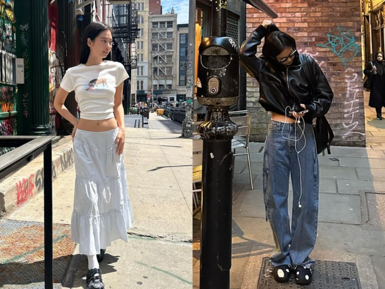 Thay vào đó, hãy diện lên mình những mẫu croptop hoặc áo khoác dáng ngắn để vừa khéo léo khoe ra vòng eo nhỏ nhắn, đồng thời tạo hiệu ứng đôi chân thon và dài.