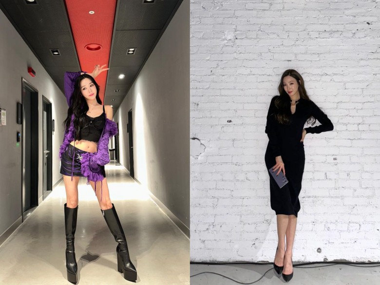 Kết hợp giày mũi nhọn cùng váy ngắn hoặc quần ống loe sẽ giúp đôi chân của chị em trở nên dài và thon thả hơn.