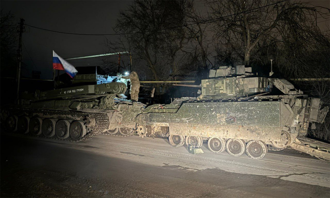 Thiết giáp M2 Bradley của Ukraine bị Nga tịch thu sau khi Avdeevka thất thủ ngày 17/2. Ảnh: RusVesna