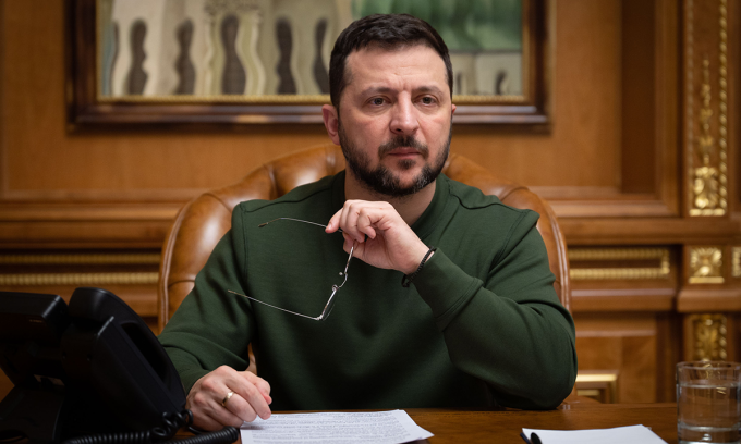Ông Zelensky trong bức ảnh đăng ngày 12/2. Ảnh: Văn phòng Tổng thống Ukraine