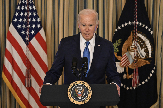 Tổng thống Mỹ Joe Biden tại Nhà Trắng ngày 28/2. Ảnh: AFP