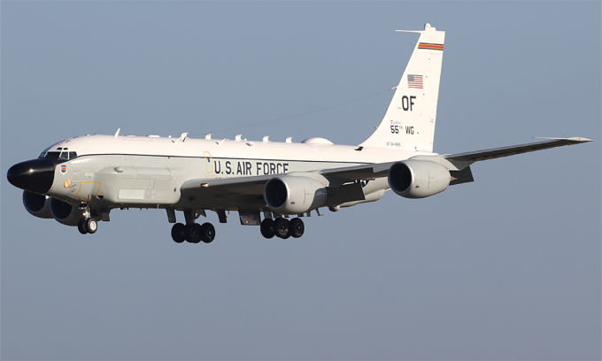 Trinh sát cơ RC-135V của không quân Mỹ tháng 11/2020. Ảnh: Jet Photos