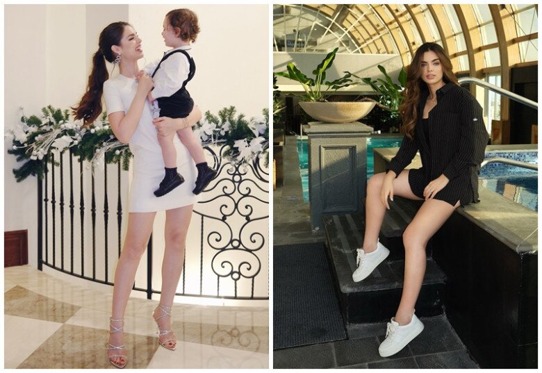 Cô nhanh chóng lấy lại vóc dáng sau sinh.