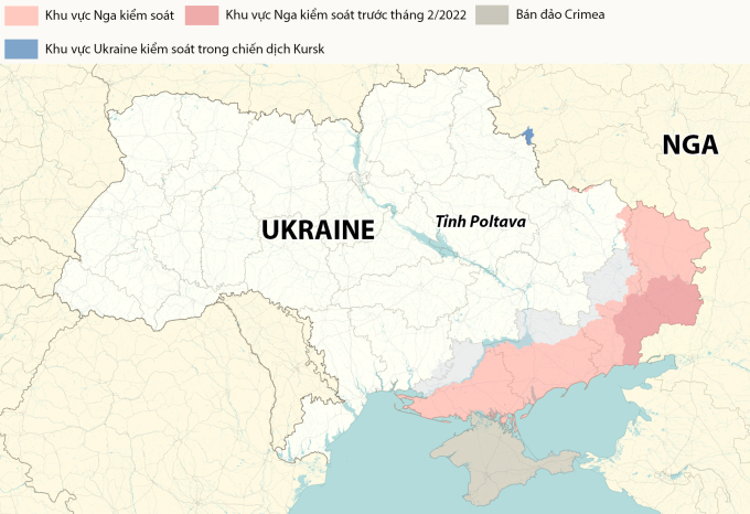 Vị trí tỉnh Poltava. Đồ họa: RYV