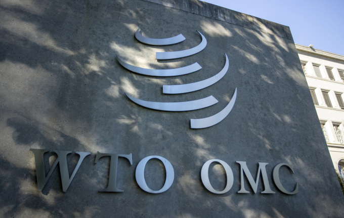 Logo WTO tại trụ sở ở Geneva, Thụy Sĩ, ngày 5/10/2022. Ảnh: Reuters