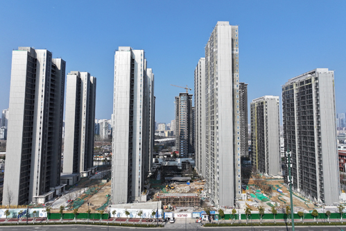 Một dự án đang hoàn thiện ở Nam Kinh, Giang Tô ngày 13/2. Ảnh: AFP