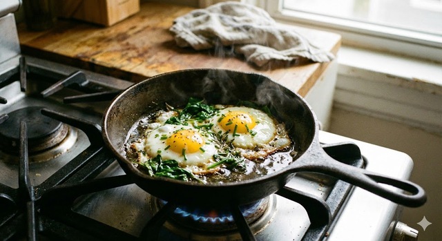 Ăn trứng đều đặn sẽ kích hoạt một nhóm enzyme trong cơ thể giúp xương chắc khỏe hơn. (Ảnh minh họa AI)