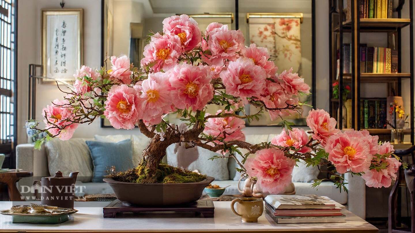 Khi nở rộ, cây cảnh này làm bừng sáng cả phòng khách.