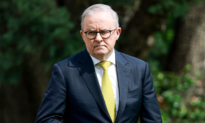 Thủ tướng Australia Anthony Albanese tại Canberra hôm 11/2. Ảnh: AFP