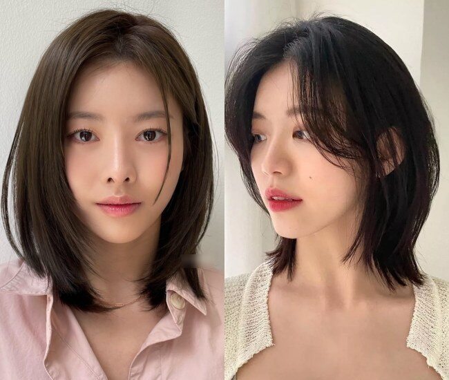 Layer ngang vai tỉa nhẹ tạo độ phồng tự nhiên, giúp gương mặt thanh thoát hơn. Kiểu này phù hợp nhiều dáng mặt, dễ sấy vào nếp, không cần tạo kiểu cầu kỳ.