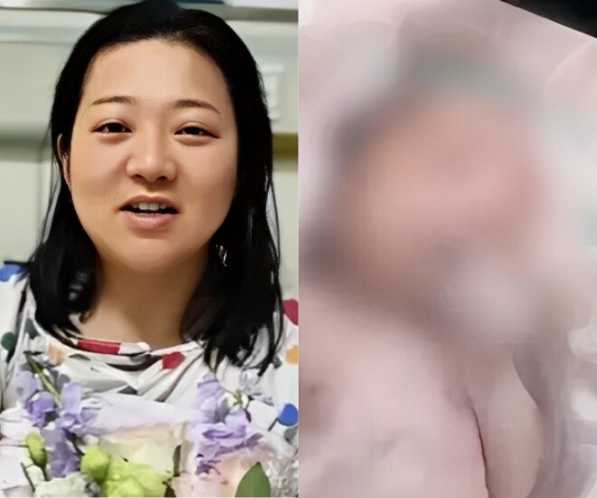 Chị Đổng đẻ con sau chuyến đi bộ xuyên quốc gia.