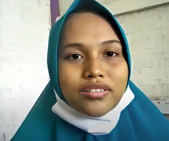 Zainah 25 tuổi, kể mình sinh con sau khi bị một luồng gió thổi qua người.