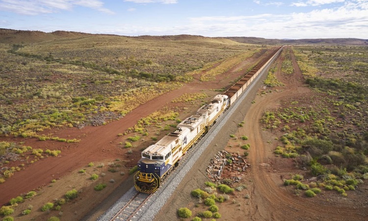 Mỏ quặng ở Eliwana, Western Australia, của Fortescue bao gồm tuyến đường sắt dài 143 km. Ảnh: Fortescue Metals Group