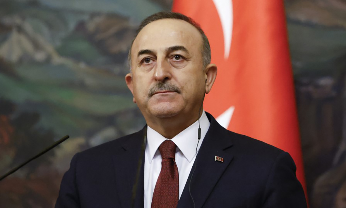 Ngoại trưởng Thổ Nhĩ Kỳ Mevlut Cavusoglu trong cuộc họp báo tại Moskva, Nga ngày 16/3. Ảnh: AFP.