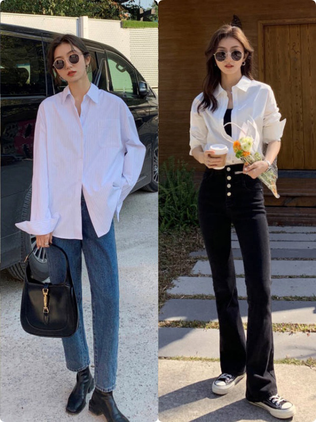 Sơ mi trắng: Chiếc áo vi diệu nhất tủ đồ Hè, cứ diện lên là thon thả, cứ mix đồ là đẹp mê ly - Ảnh 4. Sơ mi trắng: Chiếc áo vi diệu nhất tủ đồ Hè, cứ diện lên là thon thả, cứ mix đồ là đẹp mê ly - Ảnh 4.