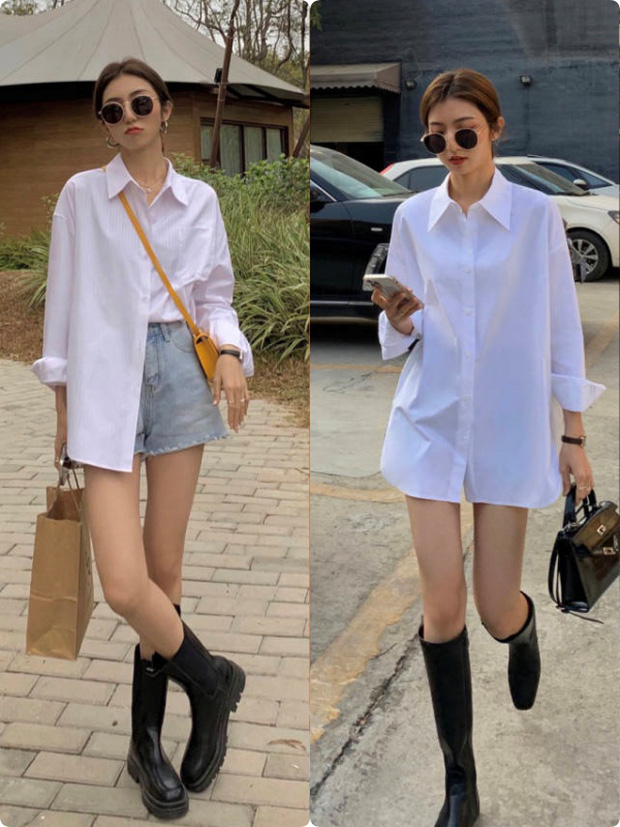 Sơ mi trắng: Chiếc áo vi diệu nhất tủ đồ Hè, cứ diện lên là thon thả, cứ mix đồ là đẹp mê ly - Ảnh 5. Sơ mi trắng: Chiếc áo vi diệu nhất tủ đồ Hè, cứ diện lên là thon thả, cứ mix đồ là đẹp mê ly - Ảnh 5.