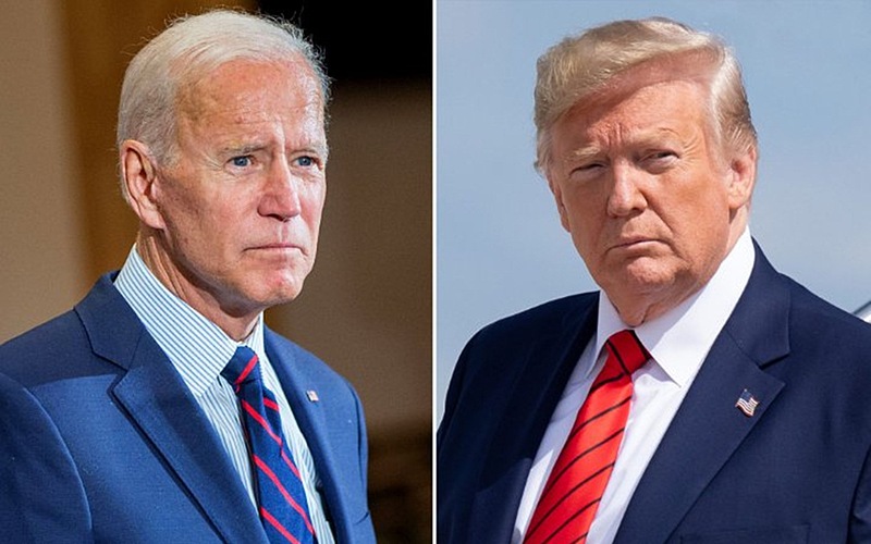 Tổng thống Mỹ Joe Biden (trái) và cựu tổng thống Donald Trump. Ảnh: AFP.