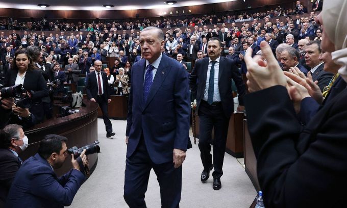 Tổng thống Recep Tayyip Erdogan tại cuộc họp ở Ankara, Thổ Nhĩ Kỳ. Ảnh: AFP.