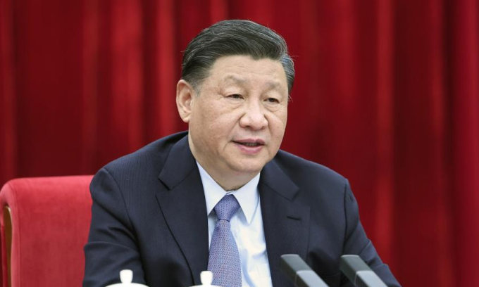 Ông Tập tại cuộc họp với các cố vấn chính phủ tại Bắc Kinh hôm 6/3. Ảnh: Xinhua.