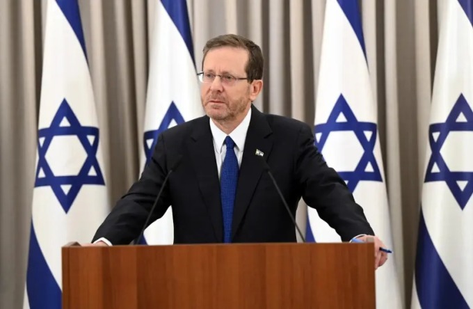 Tổng thống Israel Isaac Herzog phát biểu tại Tây Jerusalem ngày 12/2. Ảnh: Jerusalem Post.