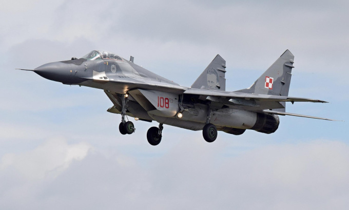 Tiêm kích MiG-29 Ba Lan trong một chuyến huấn luyện năm 2016. Ảnh: Defense Update.