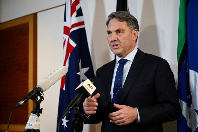 Bộ trưởng Quốc phòng Australia Richard Marles tại Singapore hồi tháng 6/2022. Ảnh: Reuters.