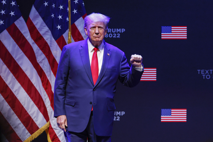 Cựu tổng thống Mỹ Donald Trump tại Davenport, Iowa, hôm 13/3. Ảnh: AFP.