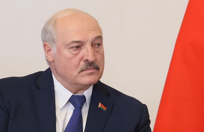 Tổng thống Belarus Alexander Lukashenko tại thành phố St Petersburg, Nga tháng 6/2022. Ảnh: AFP.