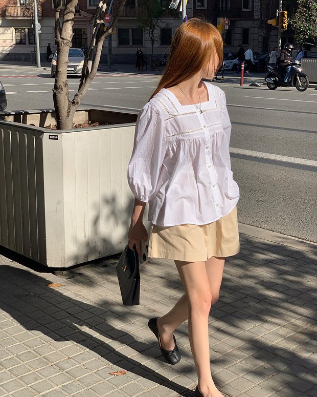 10 cách diện áo blouse trắng đơn giản mà chuẩn sành điệu - Ảnh 9.