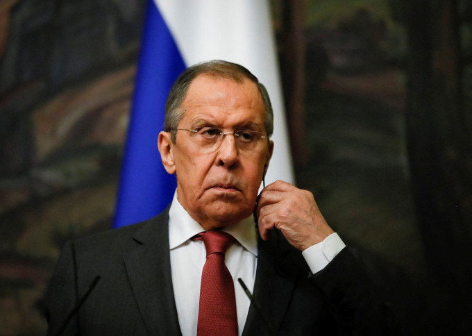 Ngoại trưởng Nga Sergei Lavrov tại cuộc họp báo chung với người đồng cấp Iran Hossein Amir-Abdollahian ở Moskva ngày 29/3/2023. Ảnh: Reuters