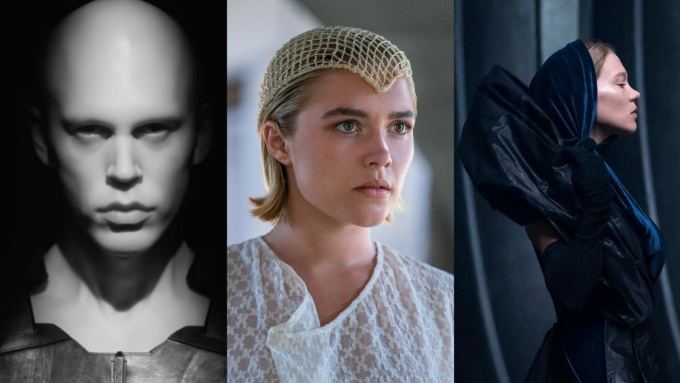 Các diễn viên mới xuất hiện trong Dune 2. Từ trái qua: Austin Butler, Florence Pugh và Léa Seydoux. Ảnh: Warner Bros.