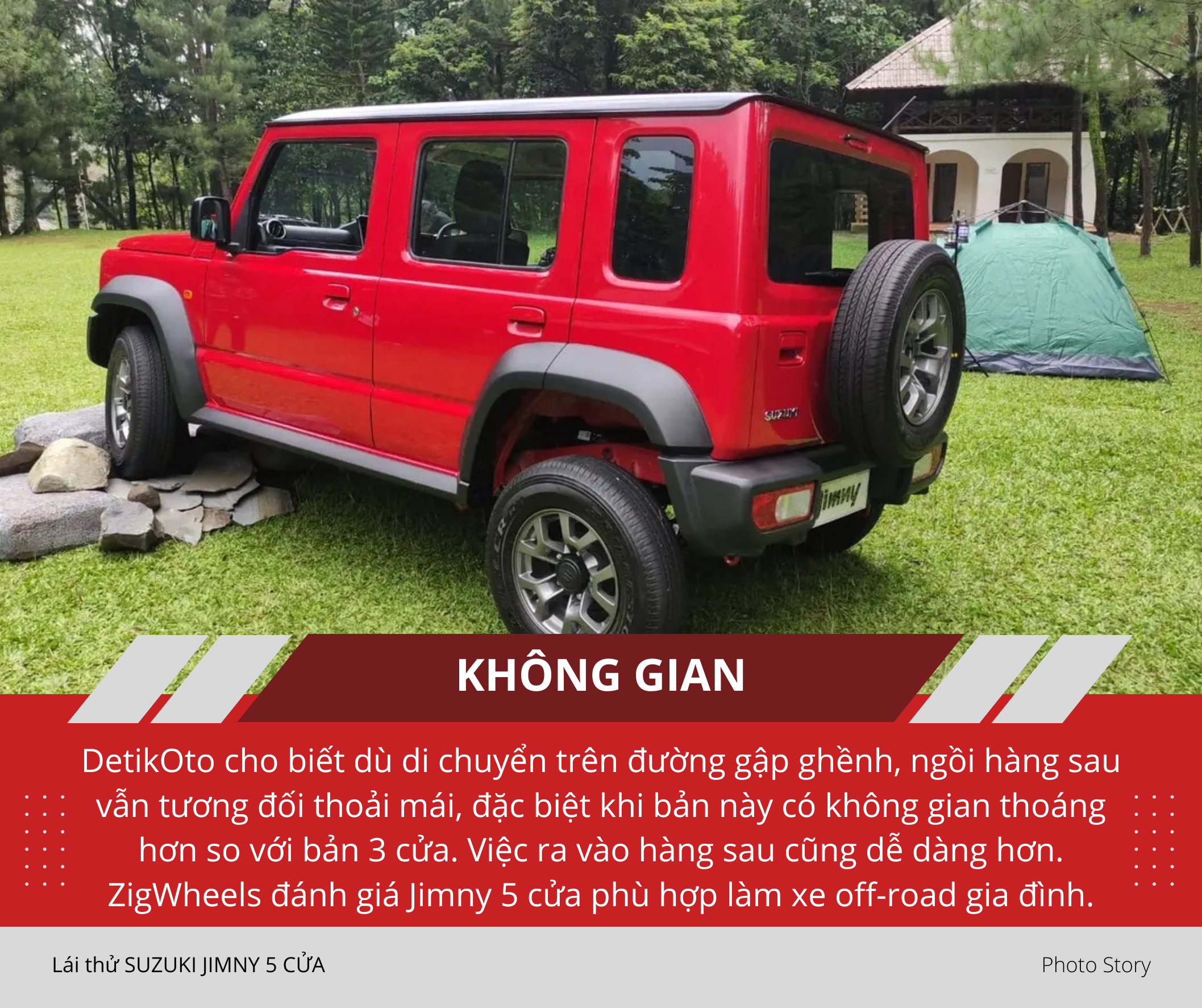 Mang Suzuki Jimny 5 cửa vào rừng 'hành hạ': Nhiều điểm hơn hẳn bản 3 cửa sắp ra mắt Việt Nam, thoải mái cho cả nhà cùng off-road - Ảnh 12.
