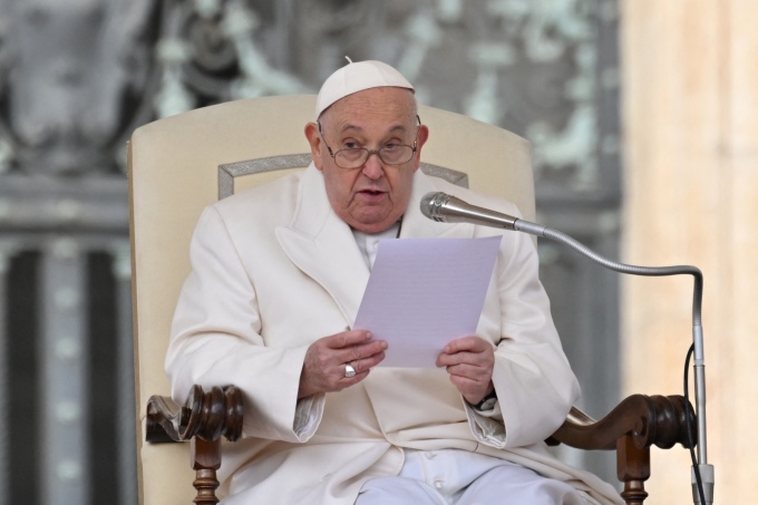 Giáo hoàng Francis tại buổi tiếp kiến ở Vatican ngày 13/3. Ảnh: AFP
