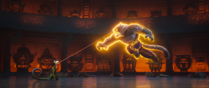 Kỹ xảo hoạt hình Kung Fu Panda 4 giữ vững chất lượng với ba phần phim trước. Ảnh: DreamWorks Animation
