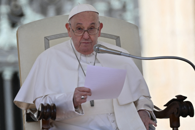 Giáo hoàng Francis tại Rome, Italy ngày 20/3. Ảnh: AFP