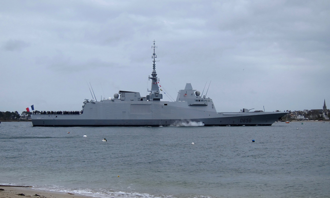 Tàu hộ vệ Alsace của Pháp ở Port-Louis tháng 3/2021. Ảnh: Wikimedia