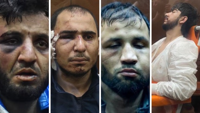4 nghi phạm chủ chốt trong vụ khủng bố Crocus City Hall, từ trái sang phải: Dalerjon Mirzoyev, Saidakrai Rachabalizod, Fariduni Shamsidin và Muhammad-sebral Fayzov. Ảnh: Reuters