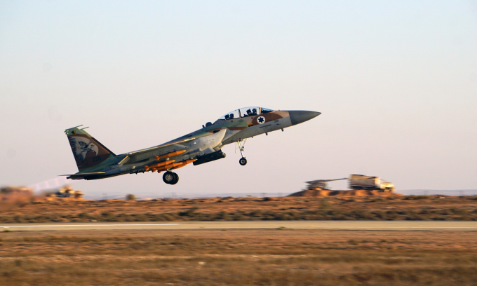 Tiêm kích F-15I của Israel cất cánh từ căn cứ không quân Hatzerim hồi tháng 6/2022. Ảnh: Times of Israel