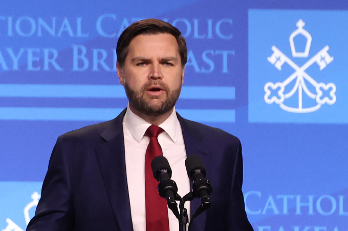 Phó tổng thống Mỹ JD Vance tại thủ đô Washington ngày 28/2. Ảnh: AFP
