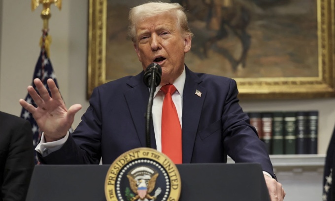 Tổng thống Mỹ Donald Trump tại Nhà Trắng hôm 3/3. Ảnh: Reuters