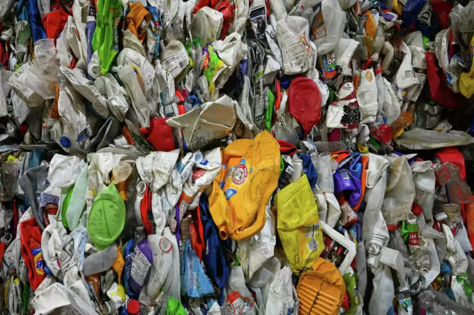 Cận cảnh một kiện nhựa sau phân loại tại Sierra Processing, ngày 24/2/2025, tại Albany, New York, Mỹ. Ảnh: Times Union